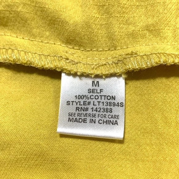 Essue Mustard Yellow Tier Ruffle Crop Top Medium - Picture 4 of 9